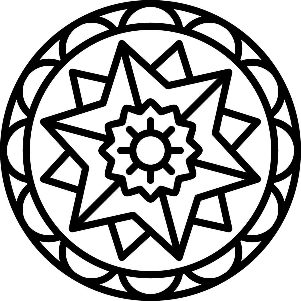 Mandala-Vektor-Symbol vektor