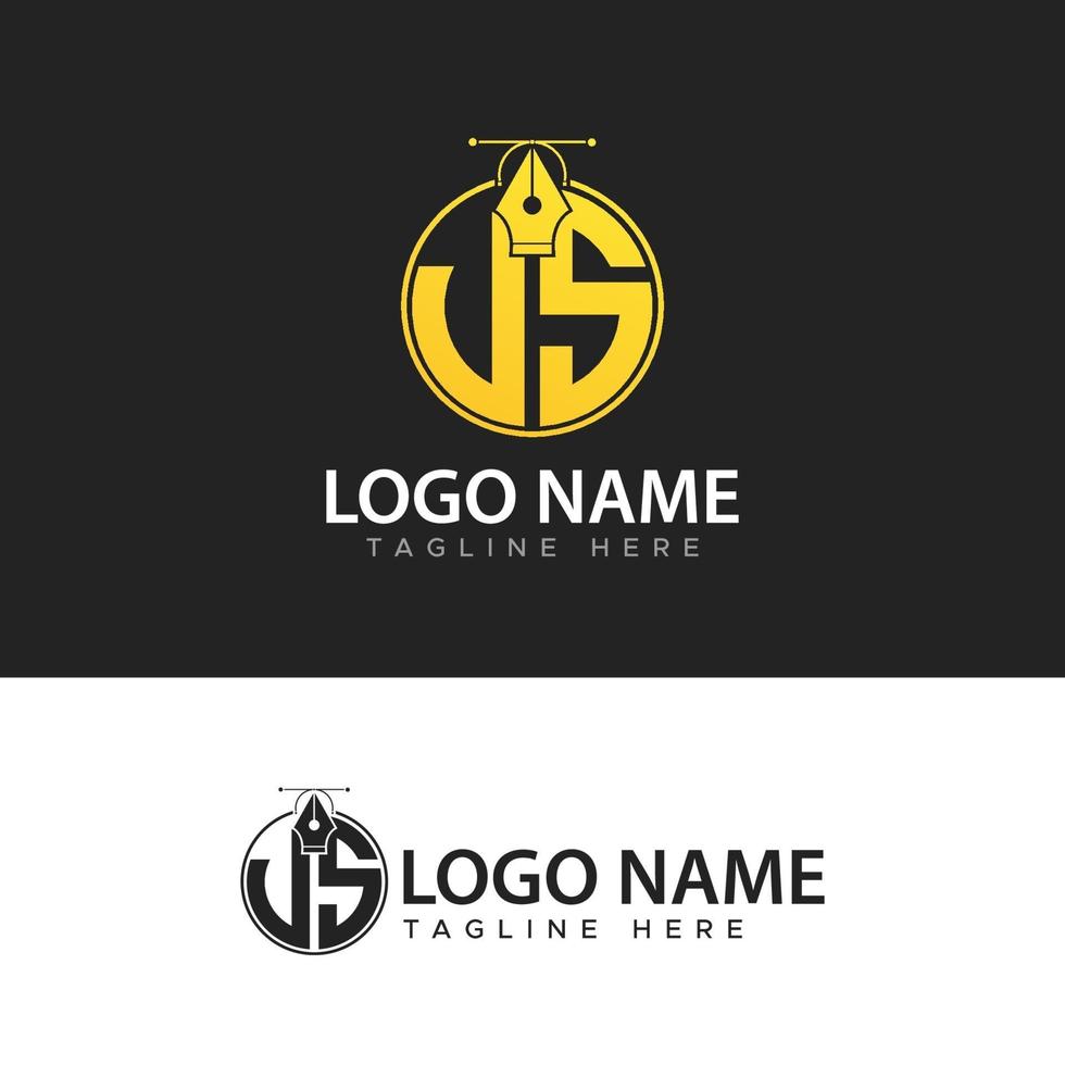 js brief logo vektor design