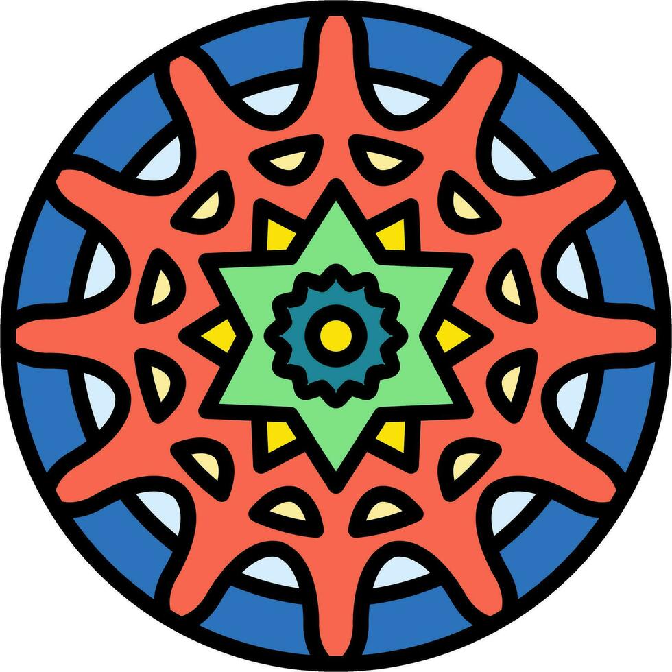 Mandala-Vektor-Symbol vektor