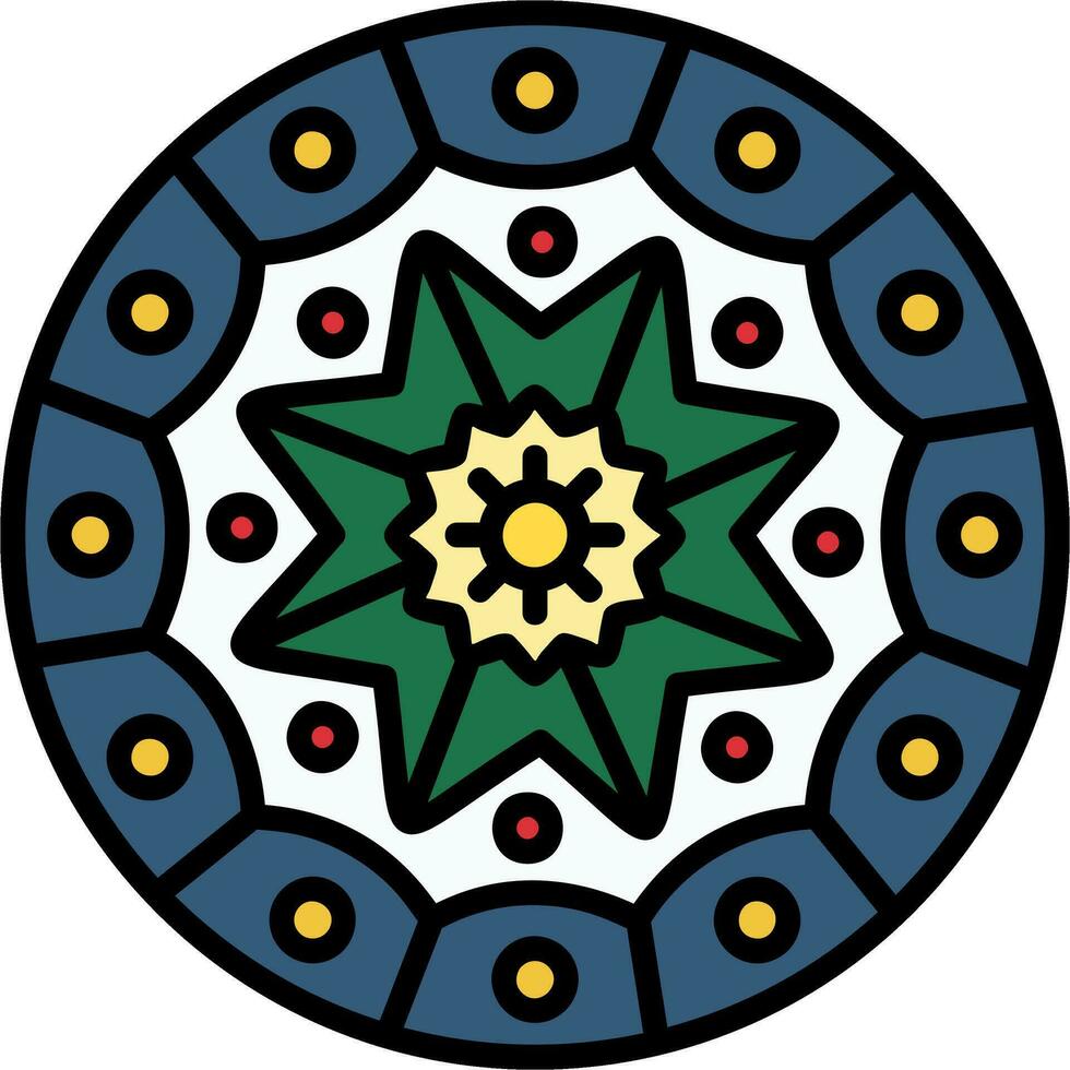 Mandala-Vektor-Symbol vektor