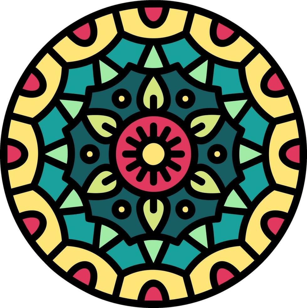 Mandala-Vektor-Symbol vektor