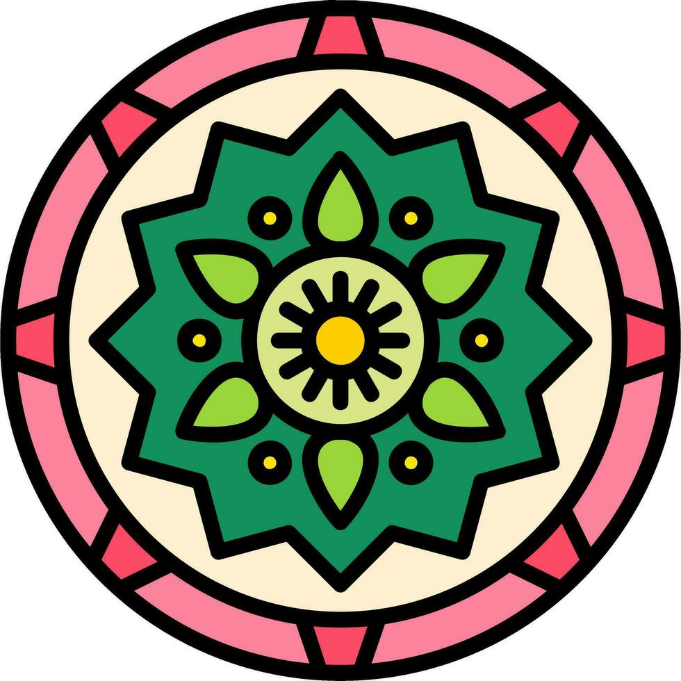 Mandala-Vektor-Symbol vektor