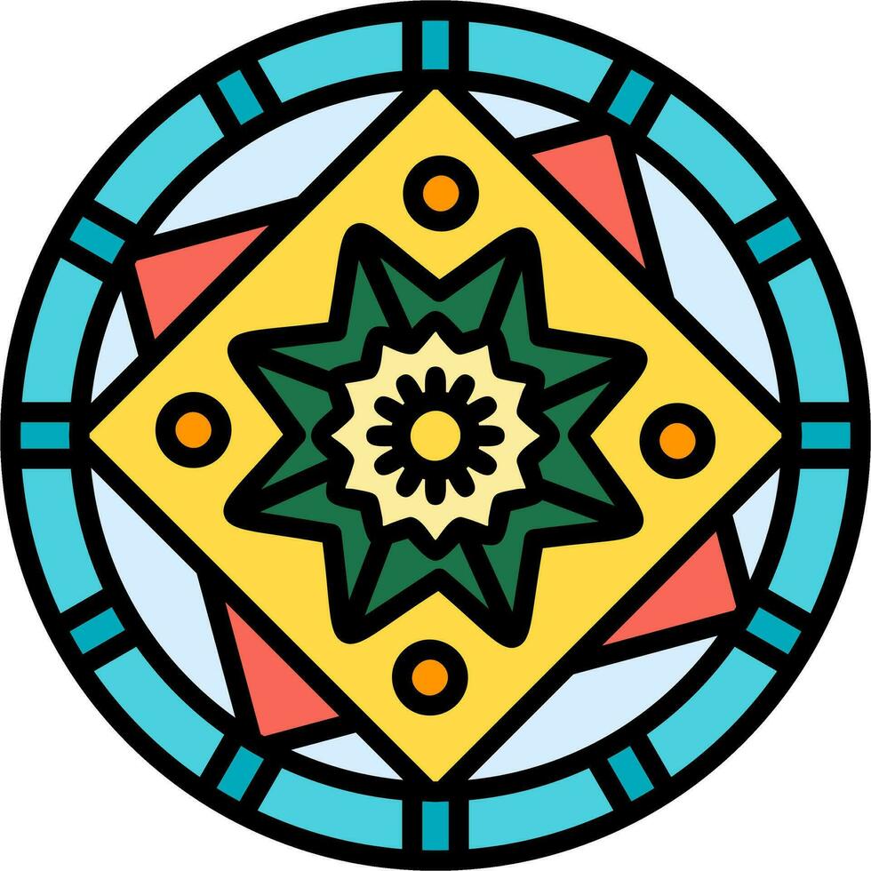 Mandala-Vektor-Symbol vektor