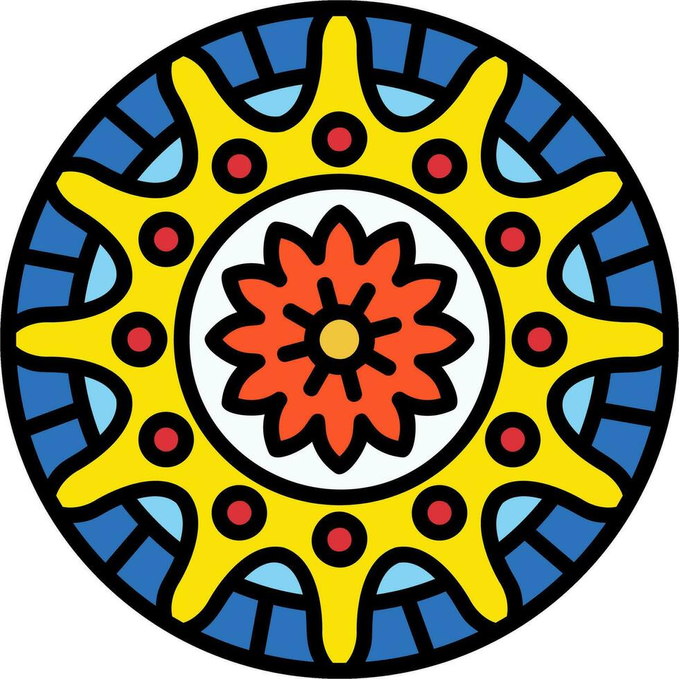 Mandala-Vektor-Symbol vektor