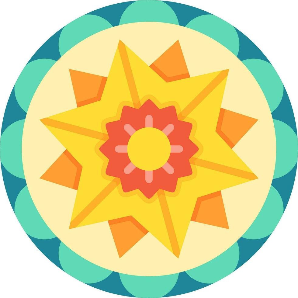 Mandala-Vektor-Symbol vektor