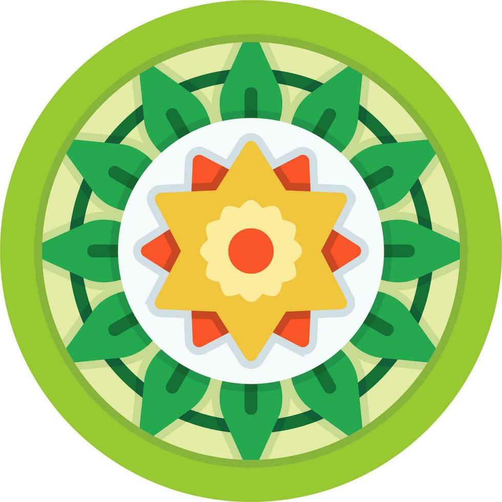 Mandala-Vektor-Symbol vektor