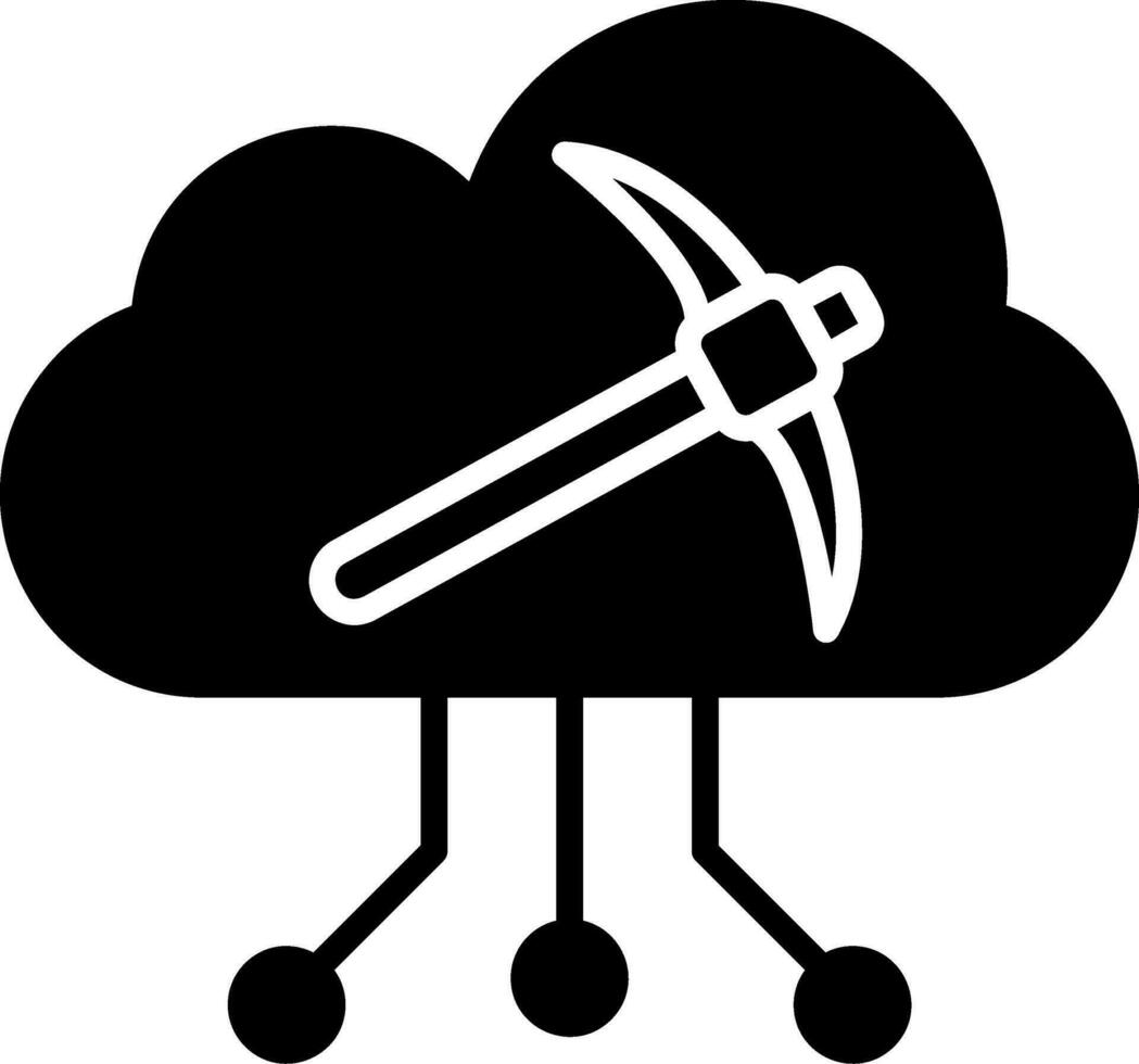 Wolke Bergbau Vektor Symbol