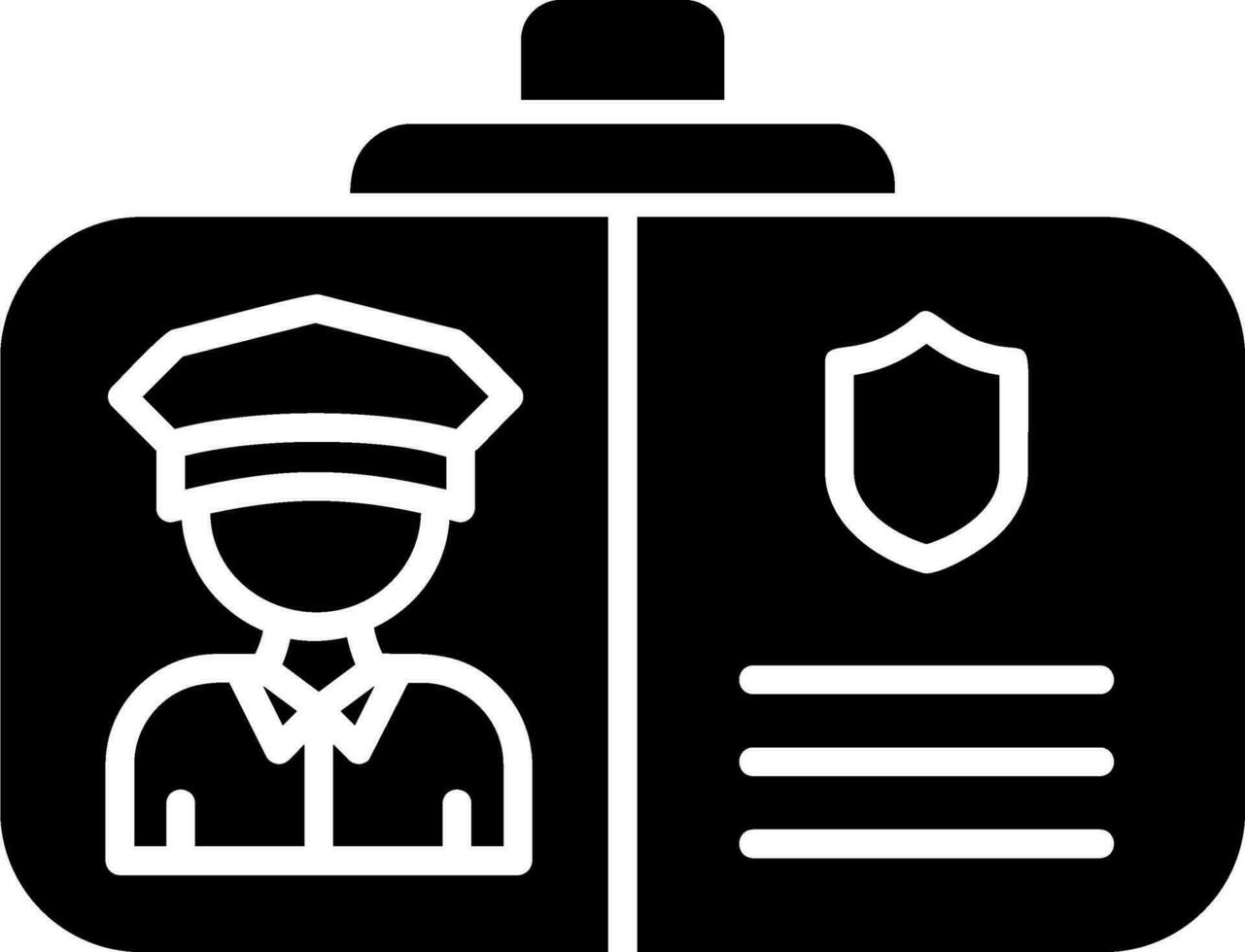 Polizei Identifizierung Vektor Symbol