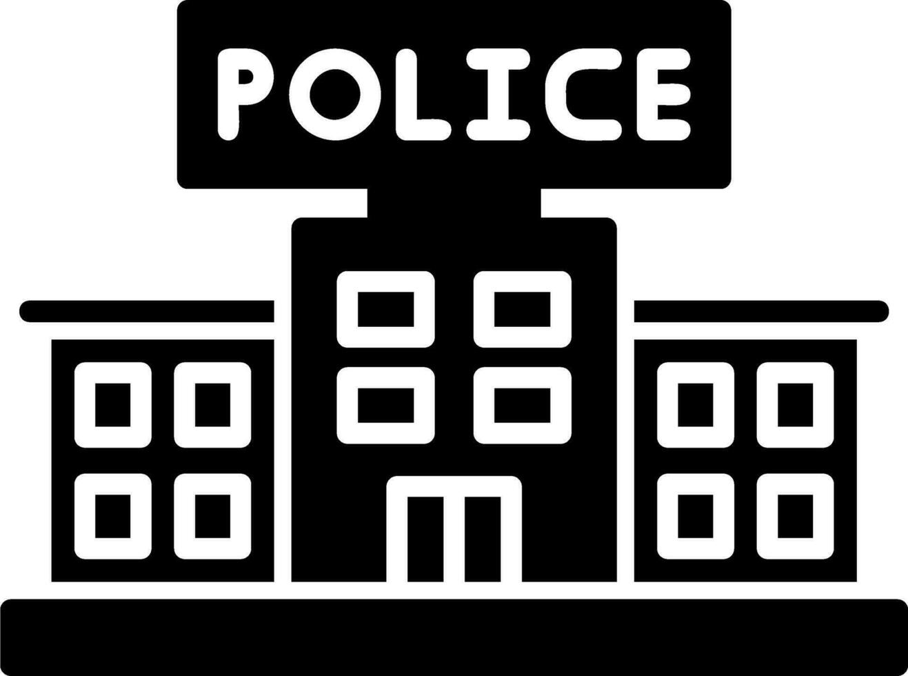 Vektorsymbol der Polizeistation vektor