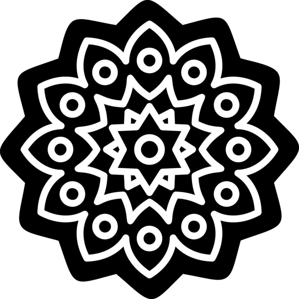 Mandala-Vektor-Symbol vektor