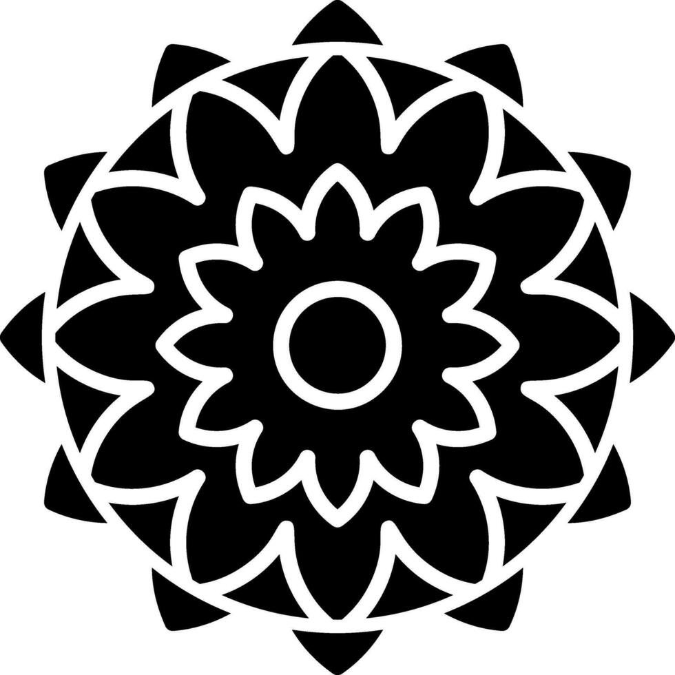 Mandala-Vektor-Symbol vektor