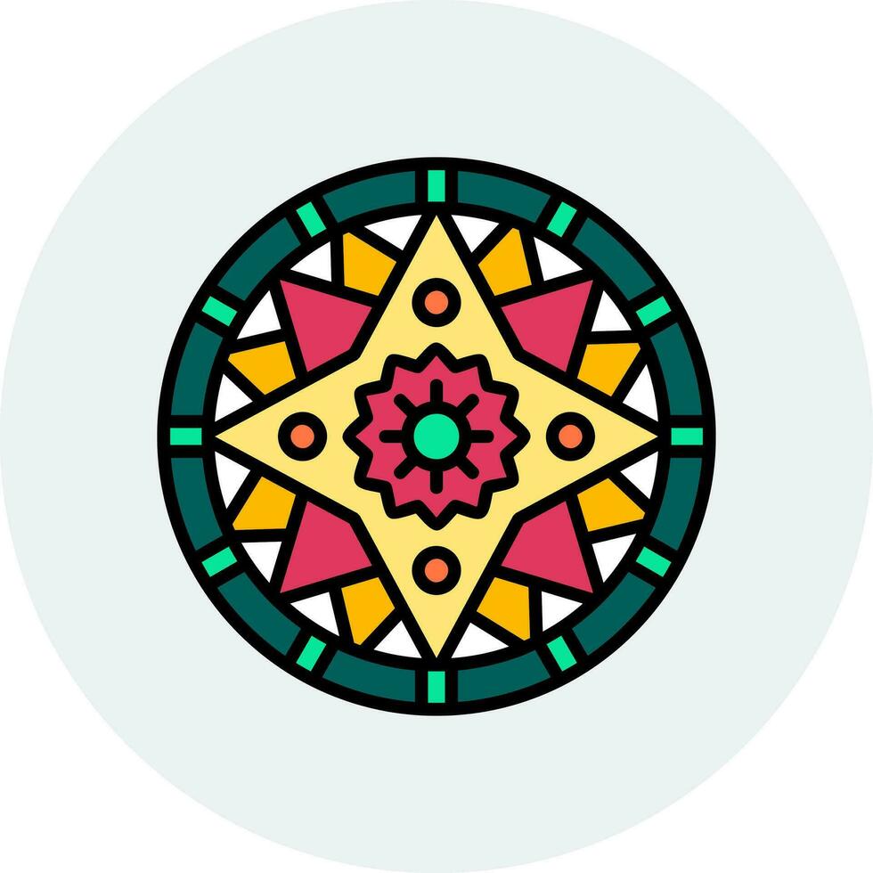 Mandala-Vektor-Symbol vektor