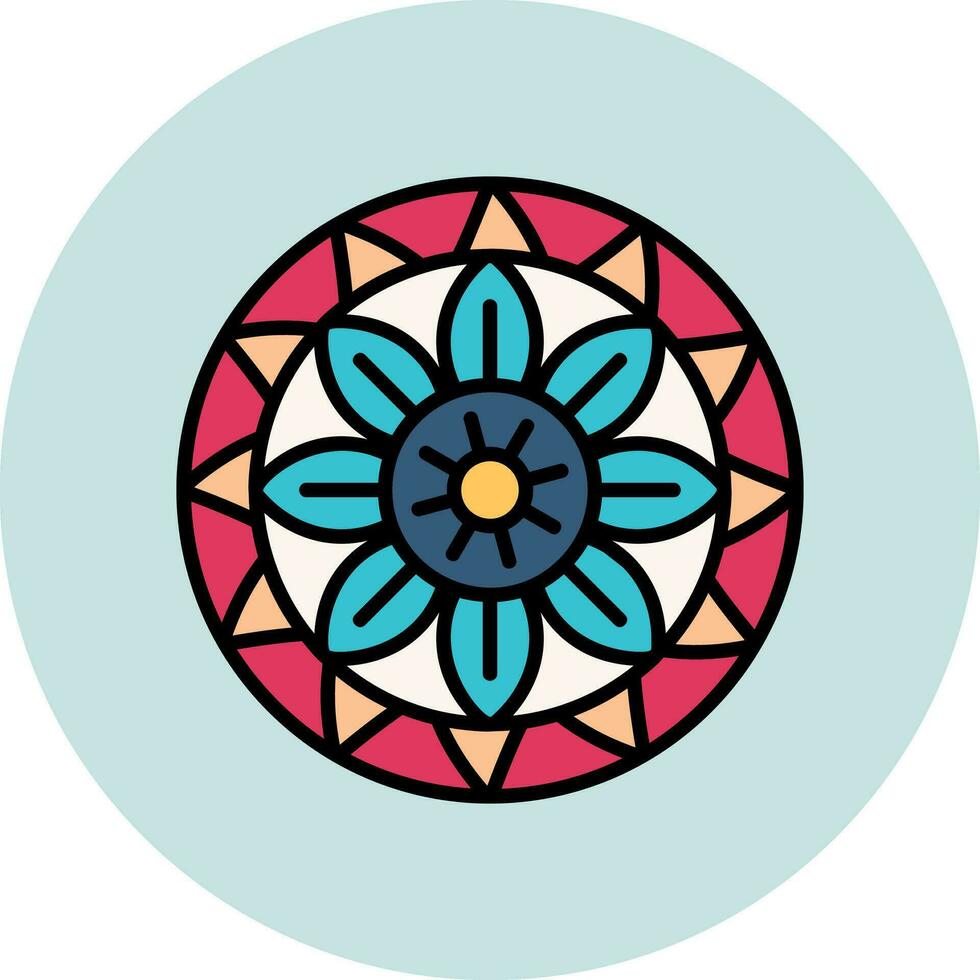 Mandala-Vektor-Symbol vektor