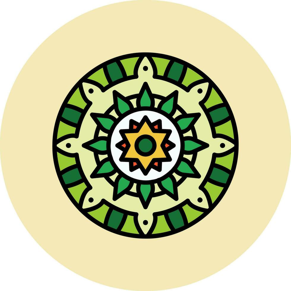 Mandala-Vektor-Symbol vektor