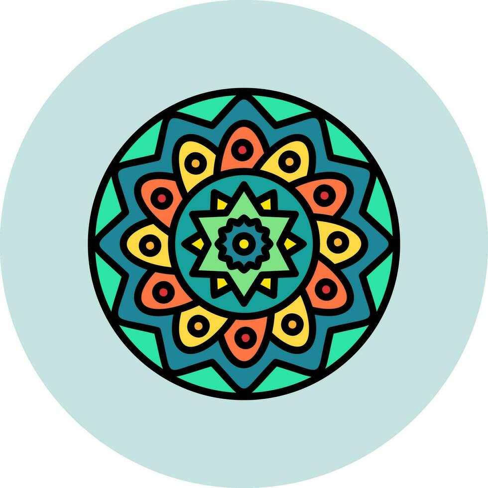 Mandala-Vektor-Symbol vektor