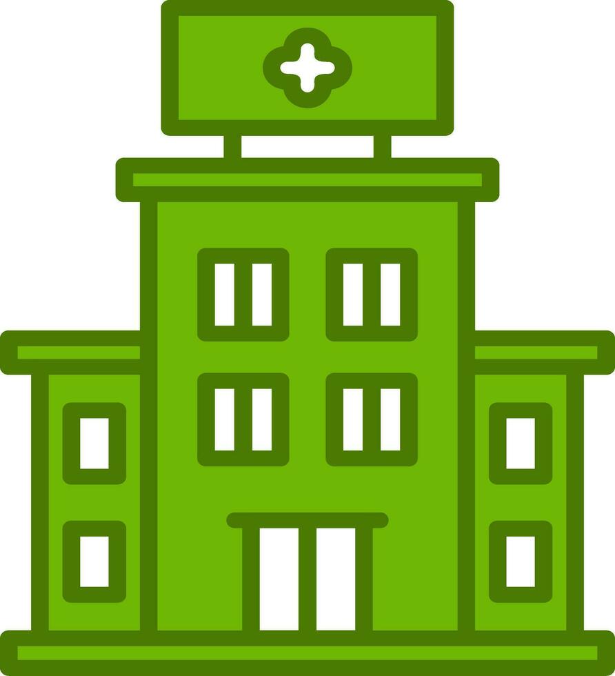 sjukhus byggnad vektor ikon