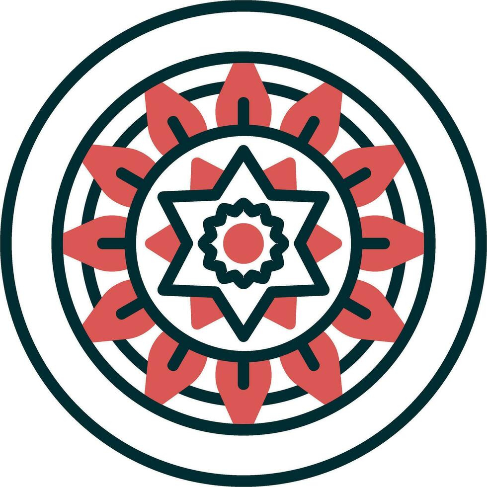 Mandala-Vektor-Symbol vektor