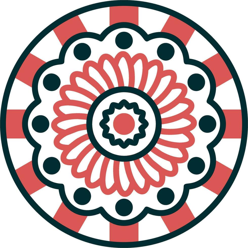 Mandala-Vektor-Symbol vektor