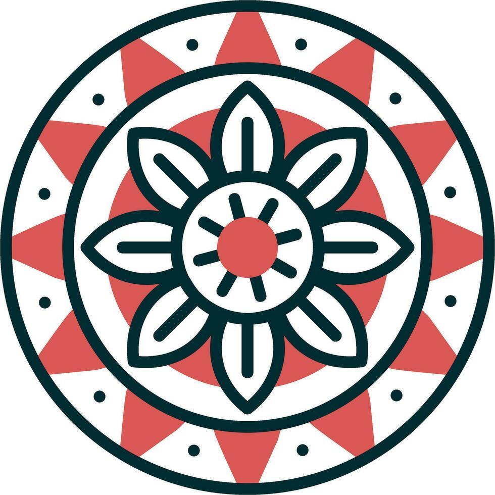 Mandala-Vektor-Symbol vektor