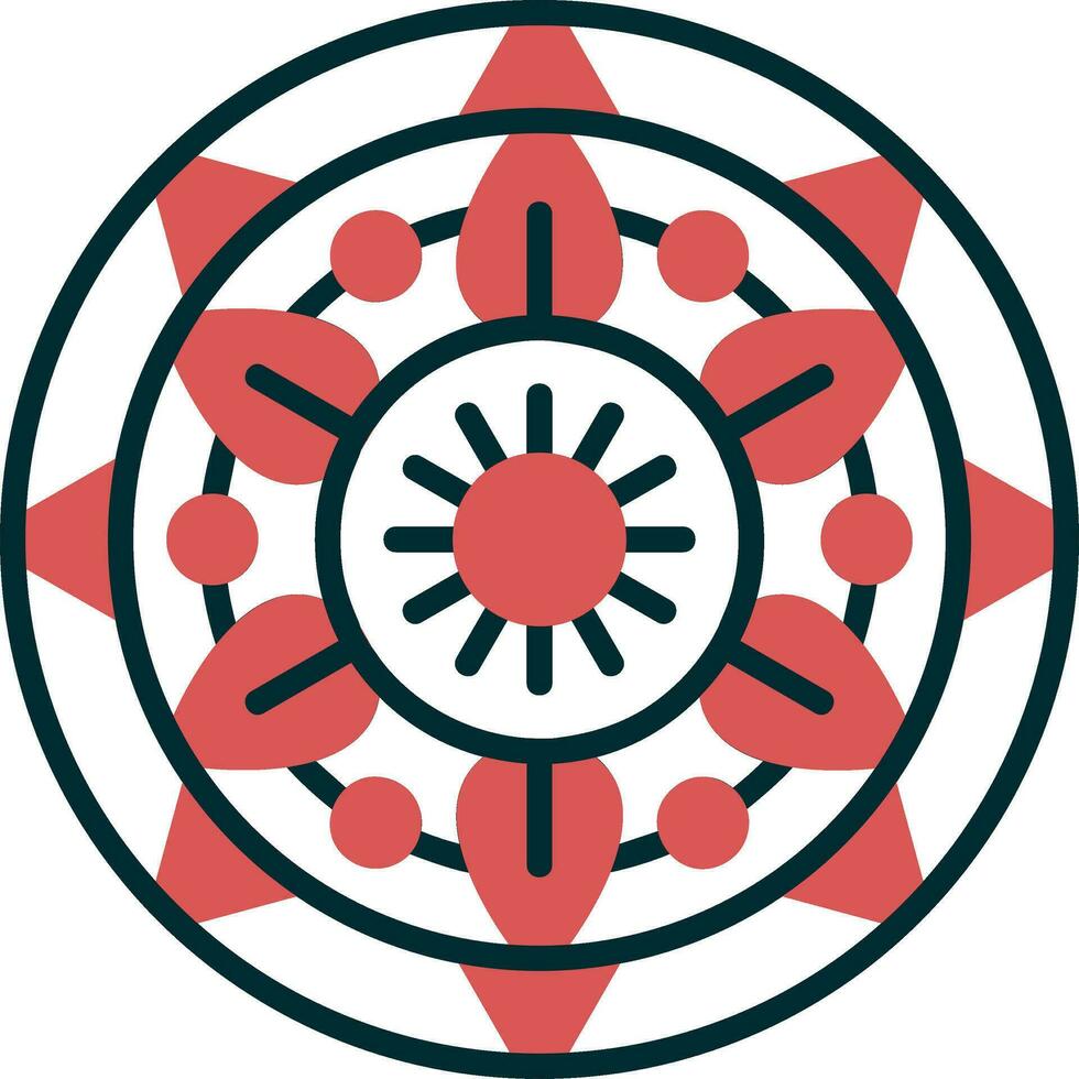 Mandala-Vektor-Symbol vektor