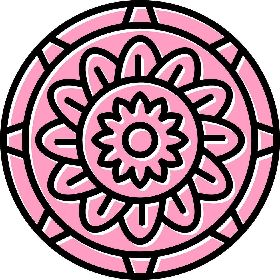 Mandala-Vektor-Symbol vektor