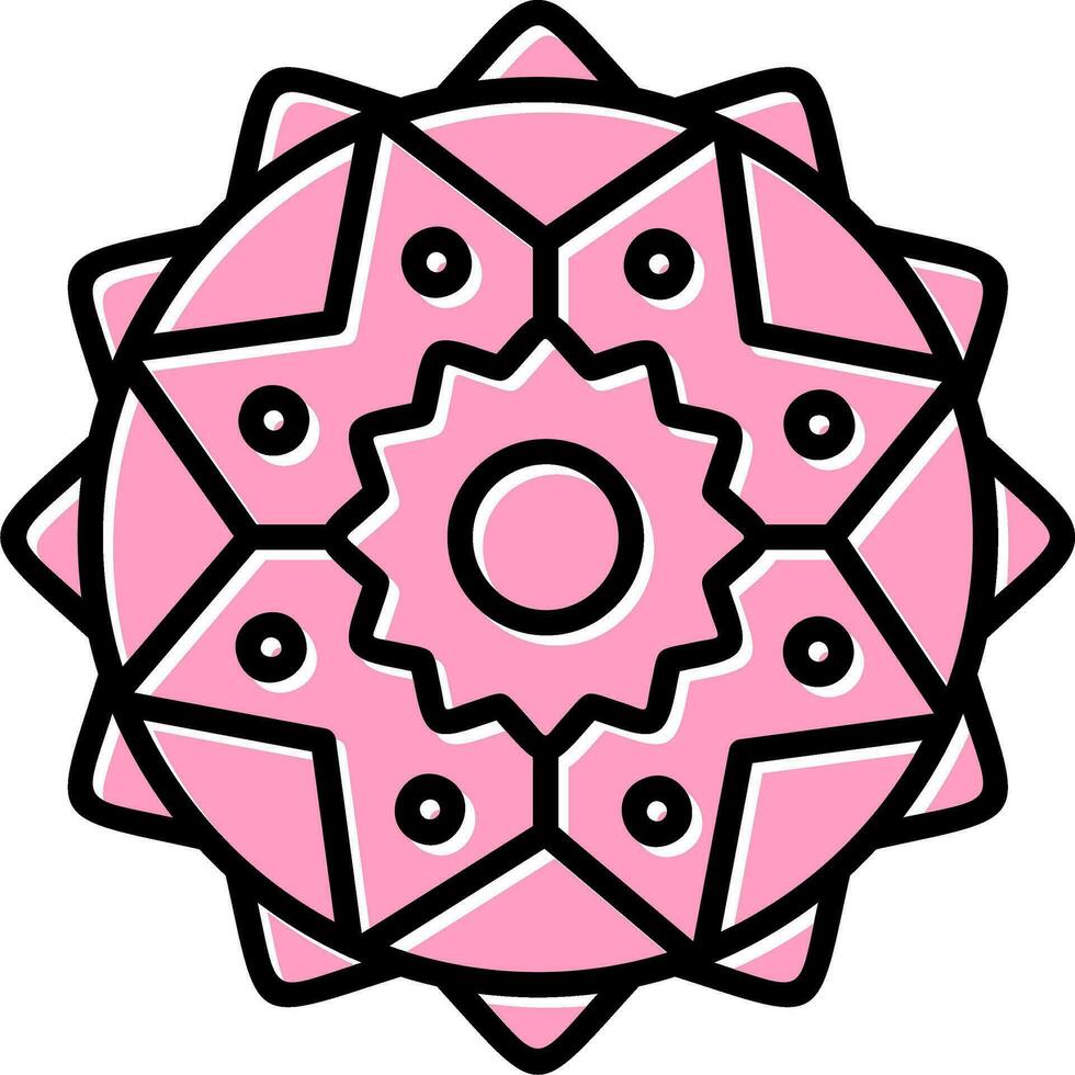 Mandala-Vektor-Symbol vektor