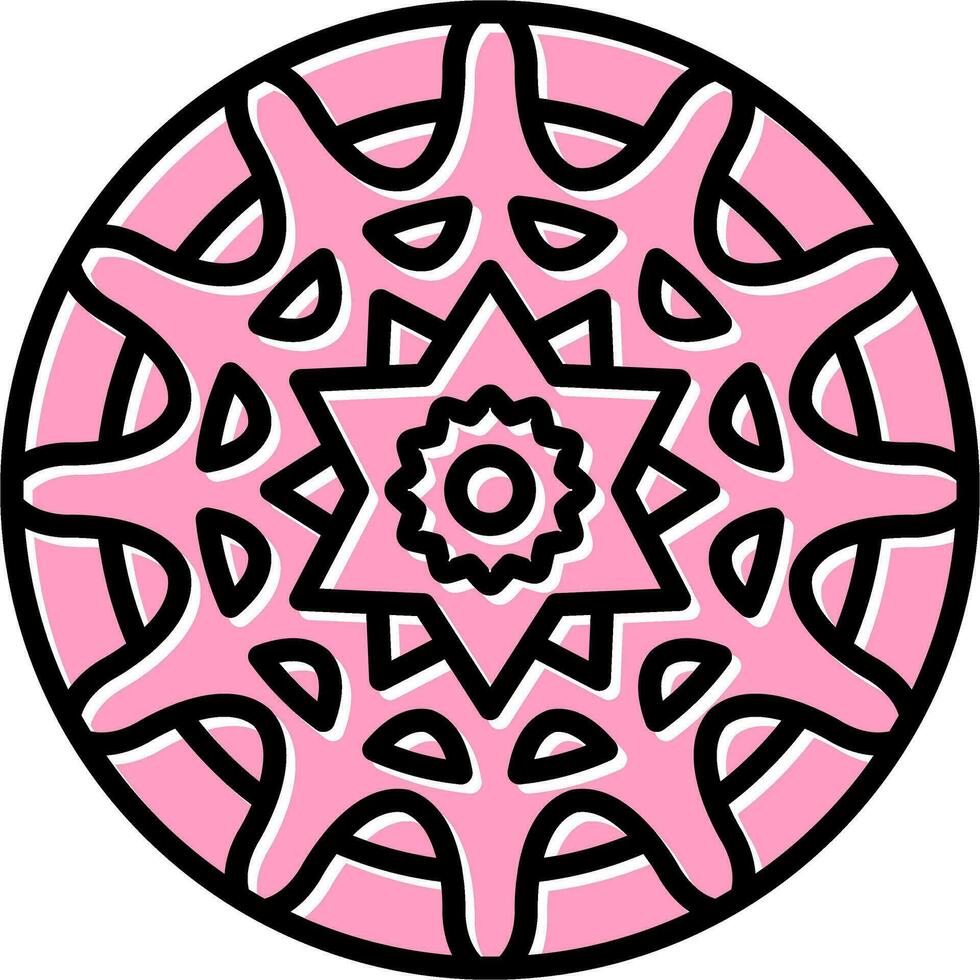 Mandala-Vektor-Symbol vektor