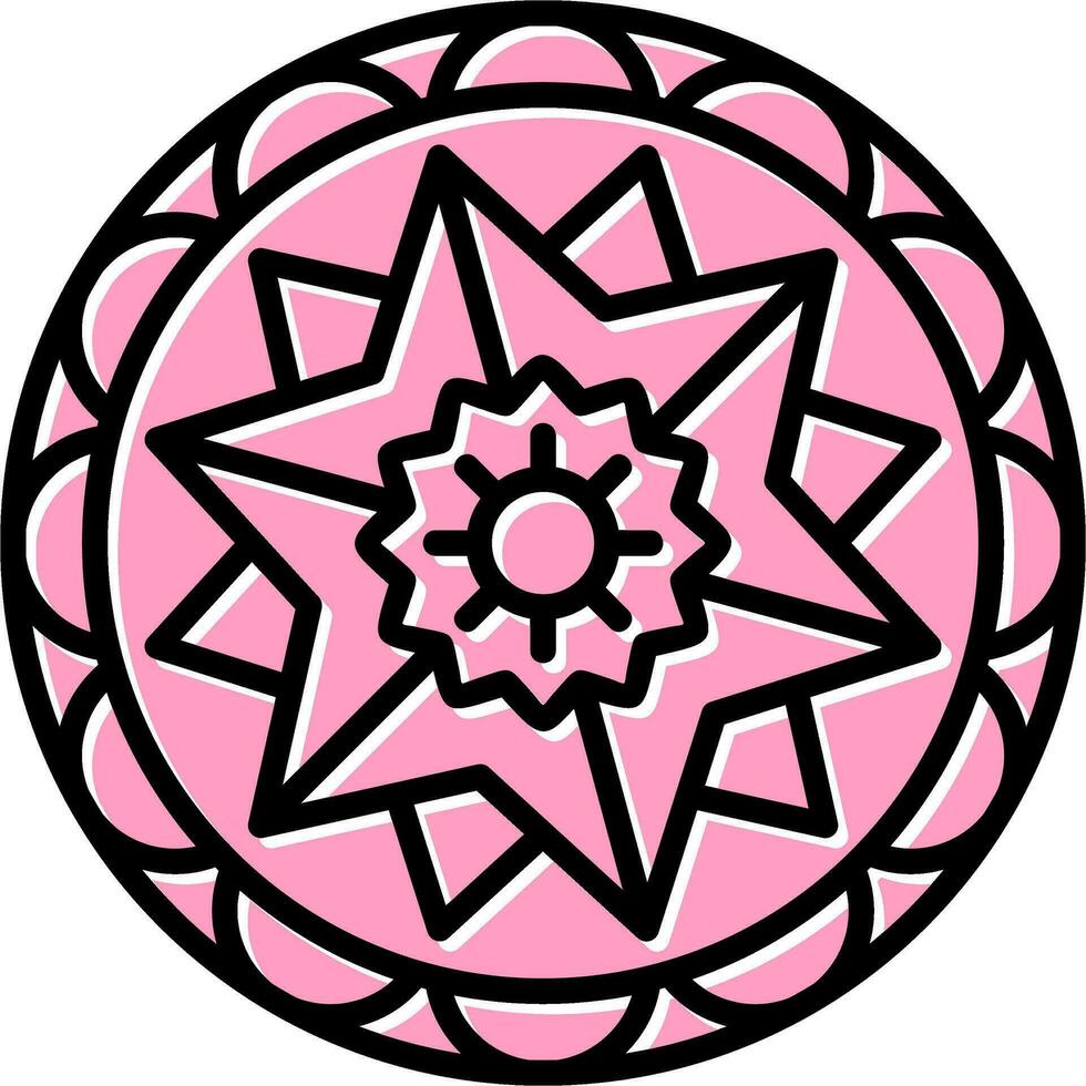 Mandala-Vektor-Symbol vektor