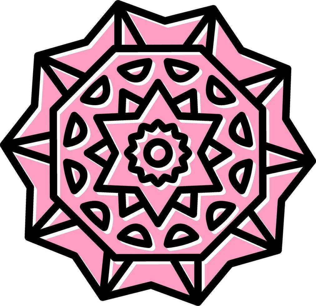 Mandala-Vektor-Symbol vektor