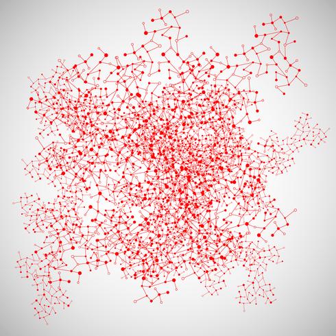 Abstrakt polygonal färgstark bakgrund med anslutna prickar och linjer, anslutningsstruktur, futuristisk hudbakgrund, vektorillustration vektor