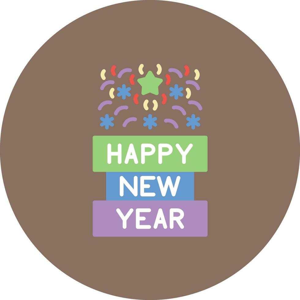 glücklich Neu Jahr Vektor Symbol