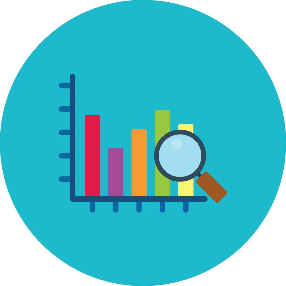 Sök statistik vektor ikon