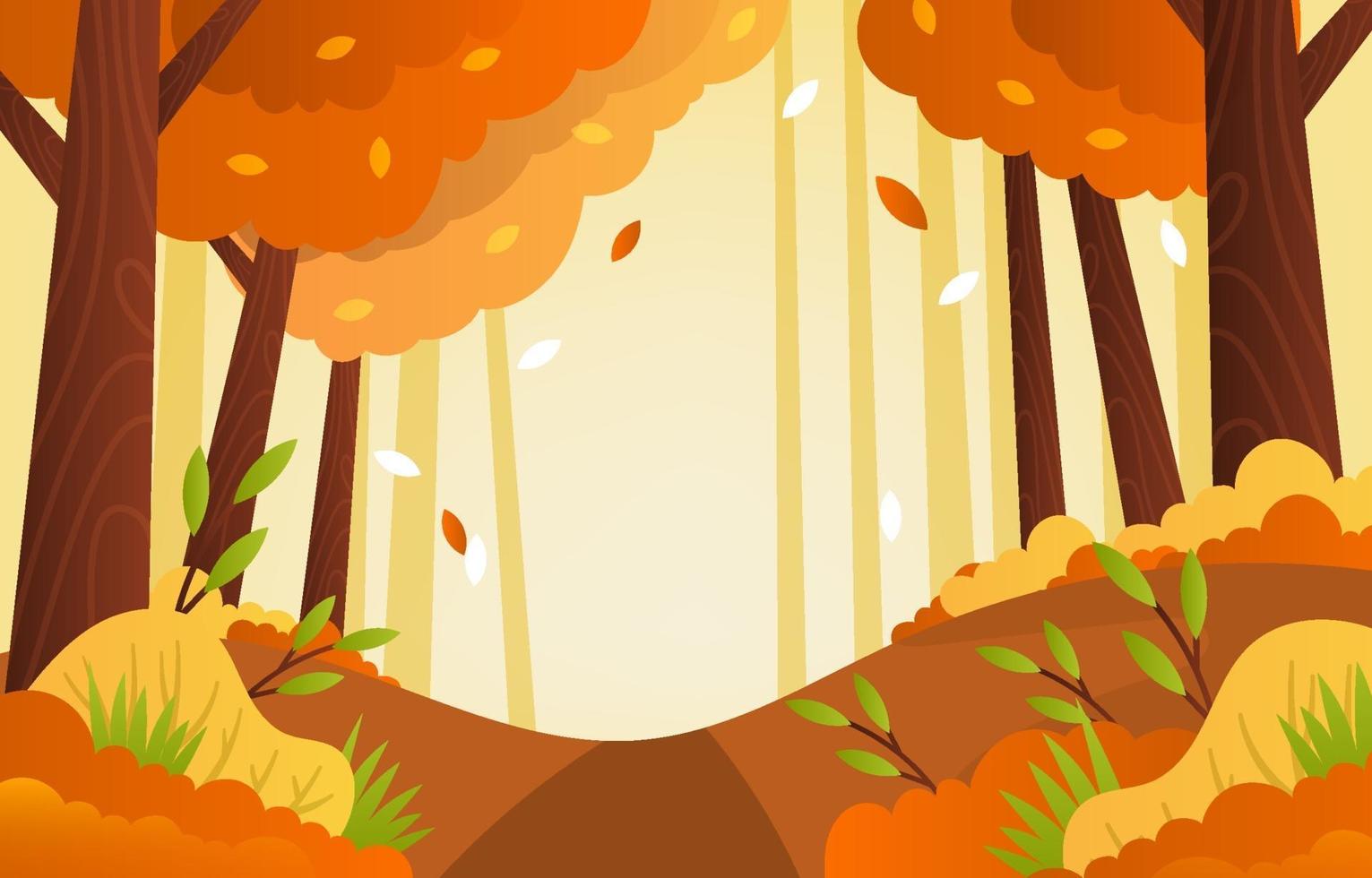 Herbstwaldlandschaft Hintergrund vektor