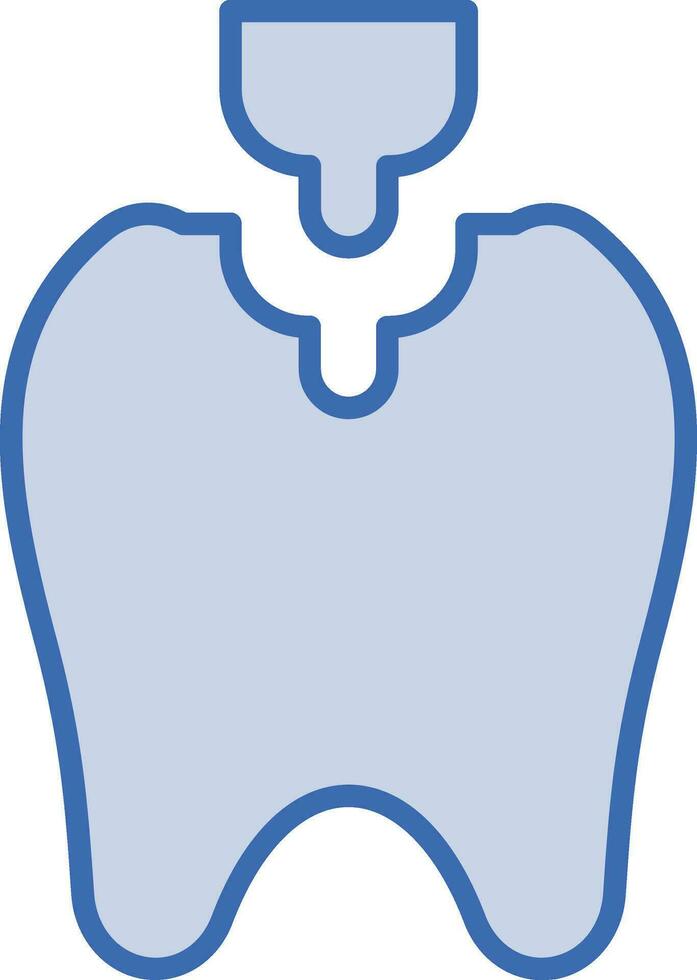 dental fyllning vektor ikon