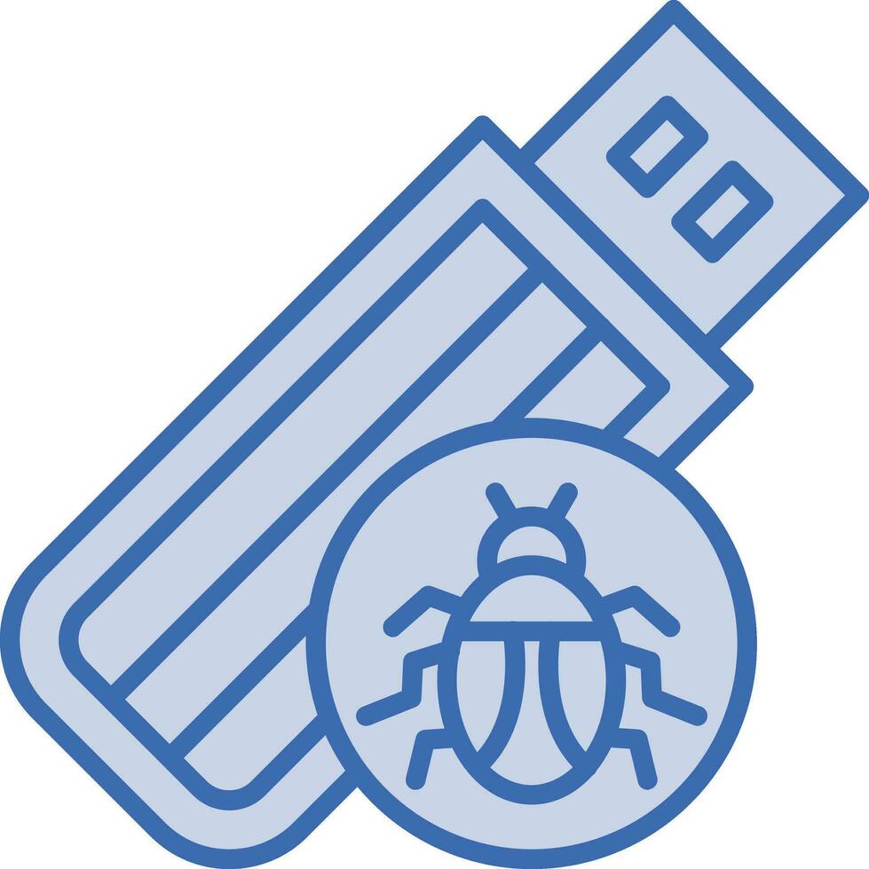 USB Stick Virus Vektor Symbol