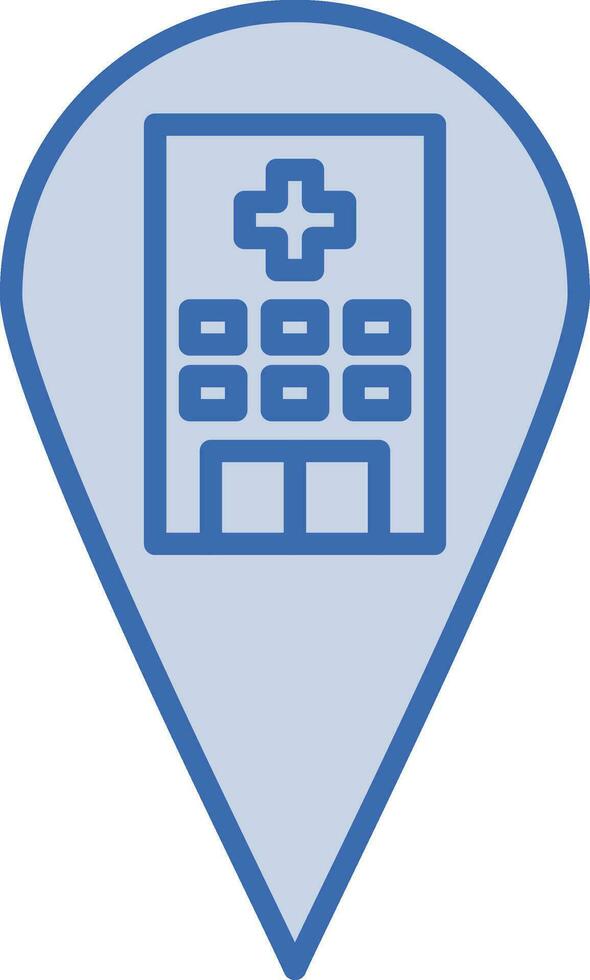 Krankenhaus Ort Vektor Symbol