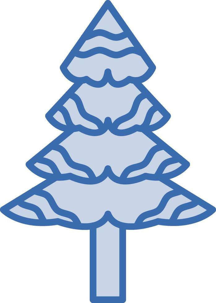 Schnee bedeckt Baum Vektor Symbol