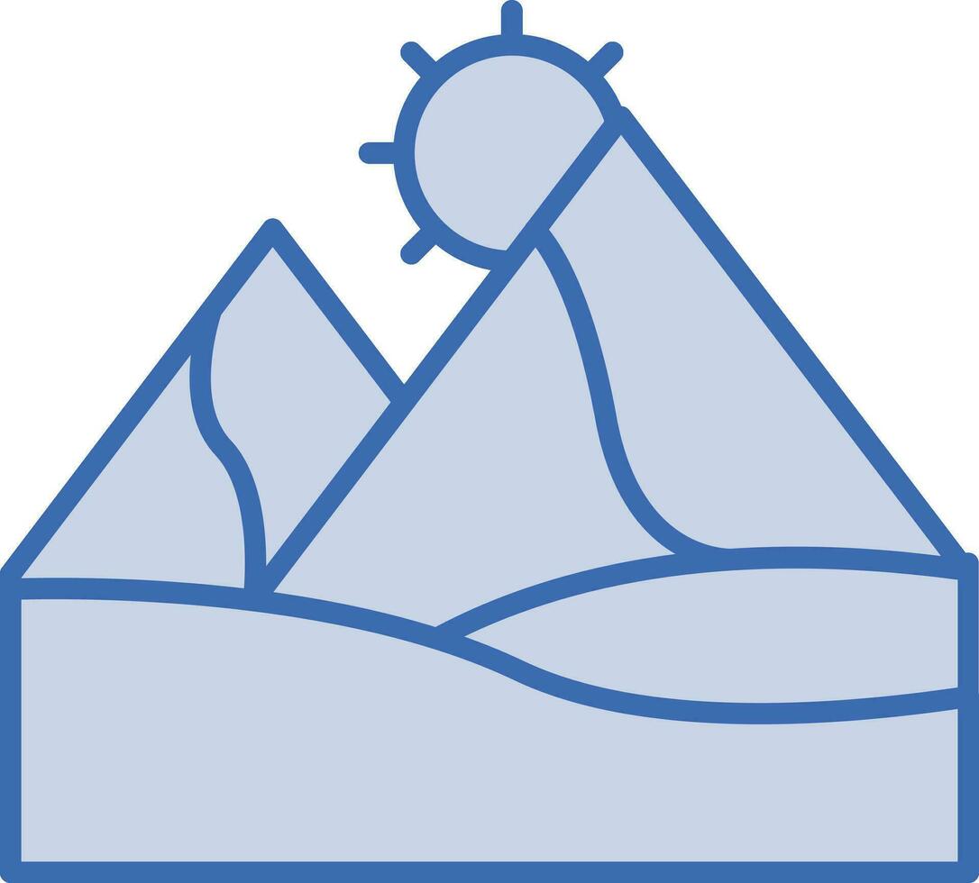 Wüste Tag Landschaft Vektor Symbol