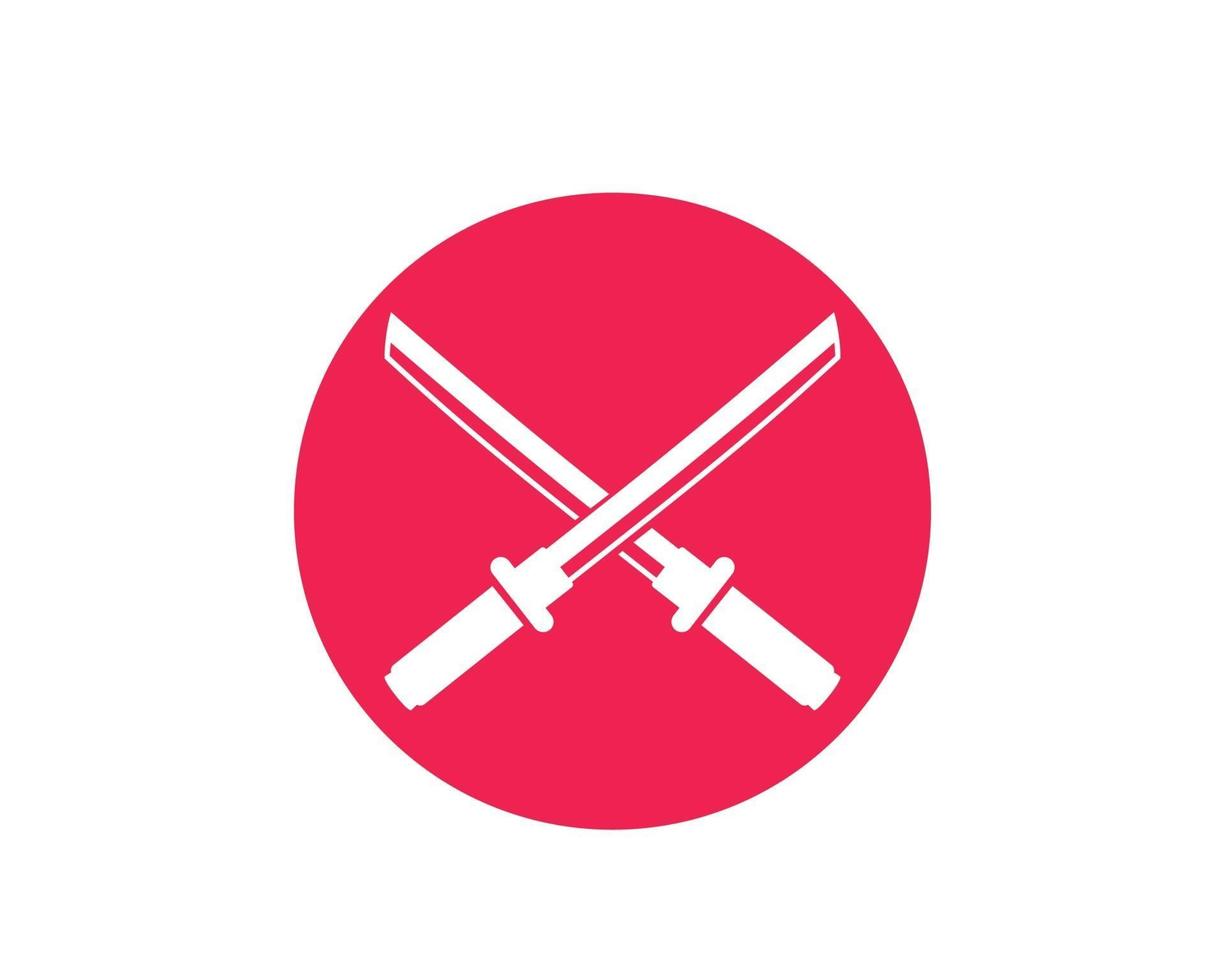 Katana, japanische Schwerter-Vektor-Symbol vektor