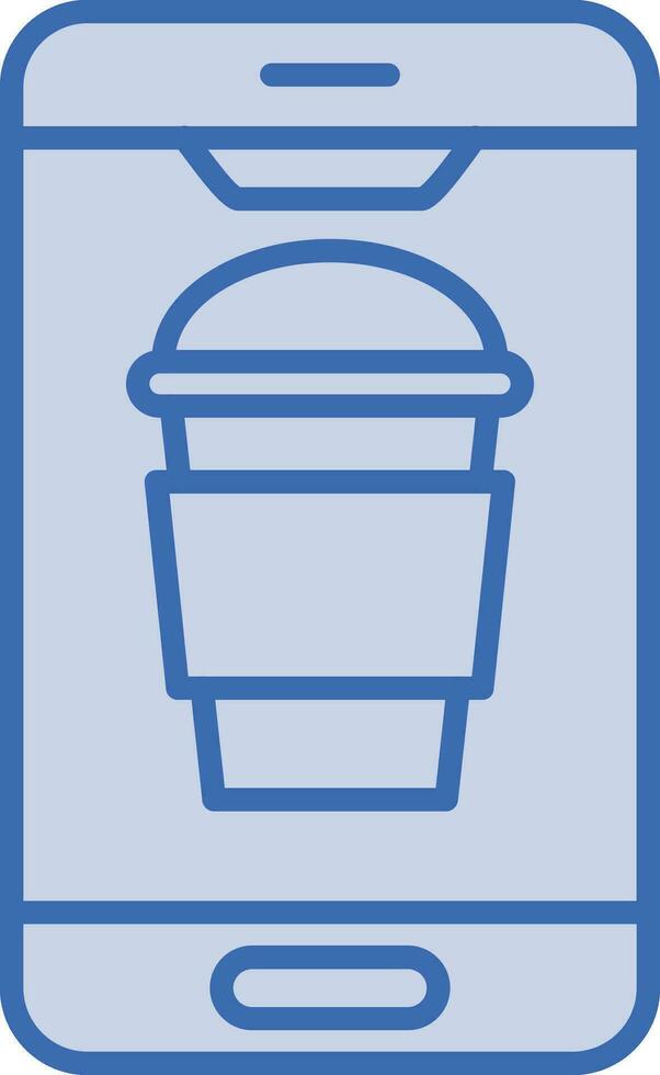 Kaffee Handy, Mobiltelefon Vektor Symbol