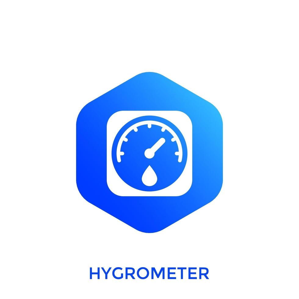 Hygrometer, Feuchtigkeitskontrollvektorsymbol vektor