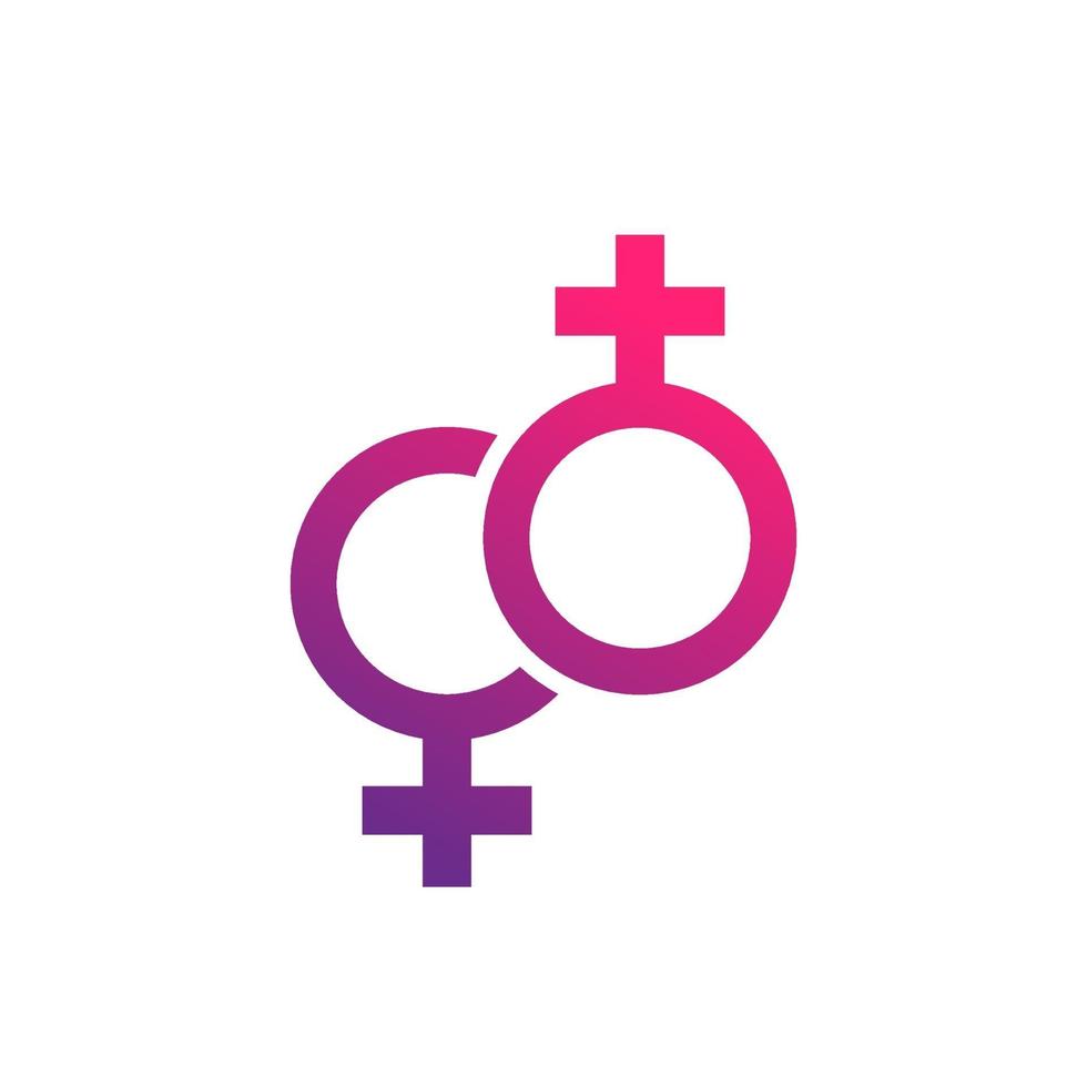 lesbisches Paar Vektor-Symbol vektor