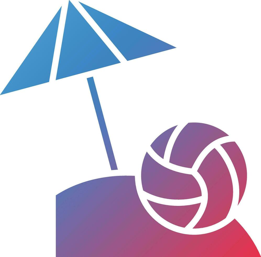 Beachvolleyball-Vektorsymbol vektor