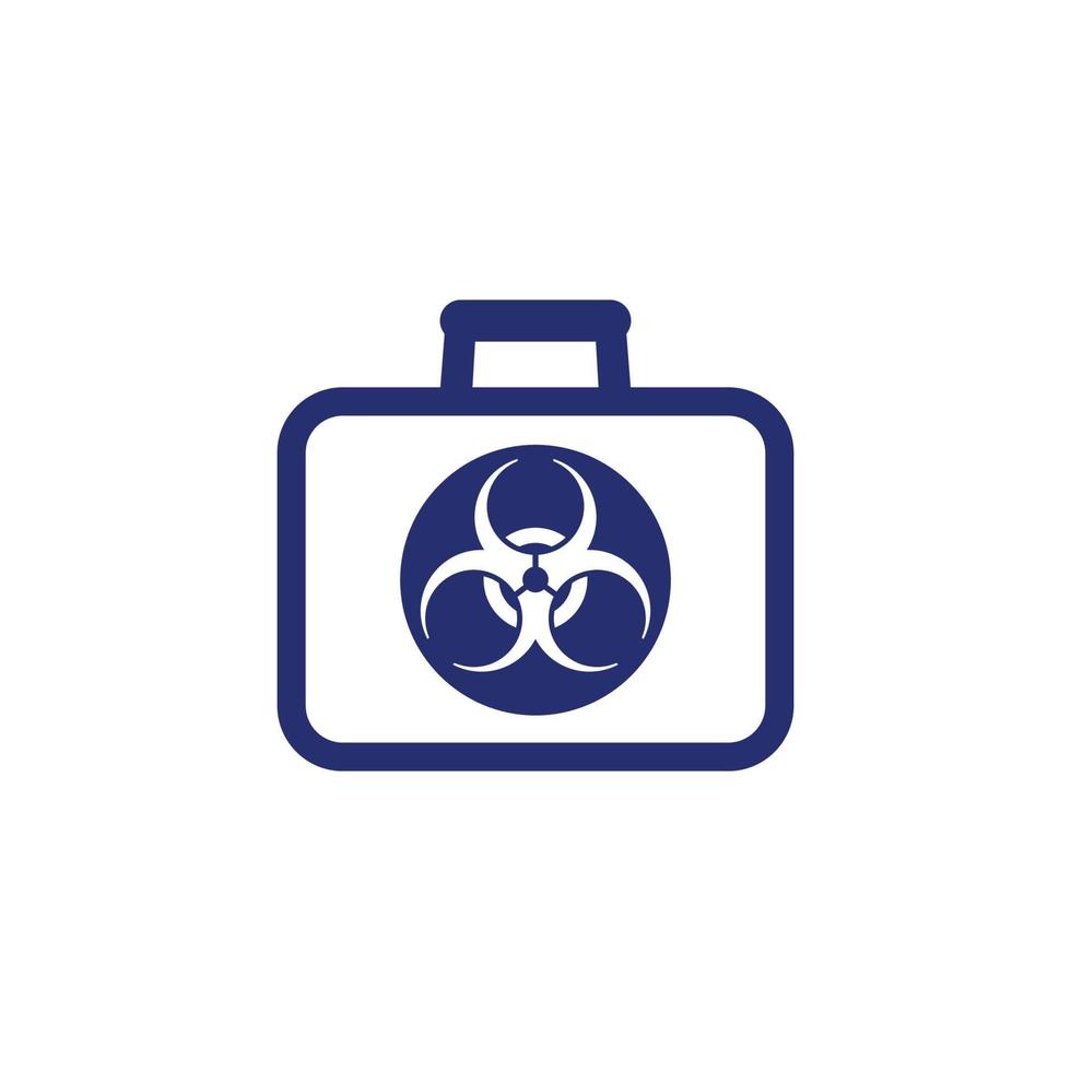 Biohazard-Box-Symbol auf Weiß vektor
