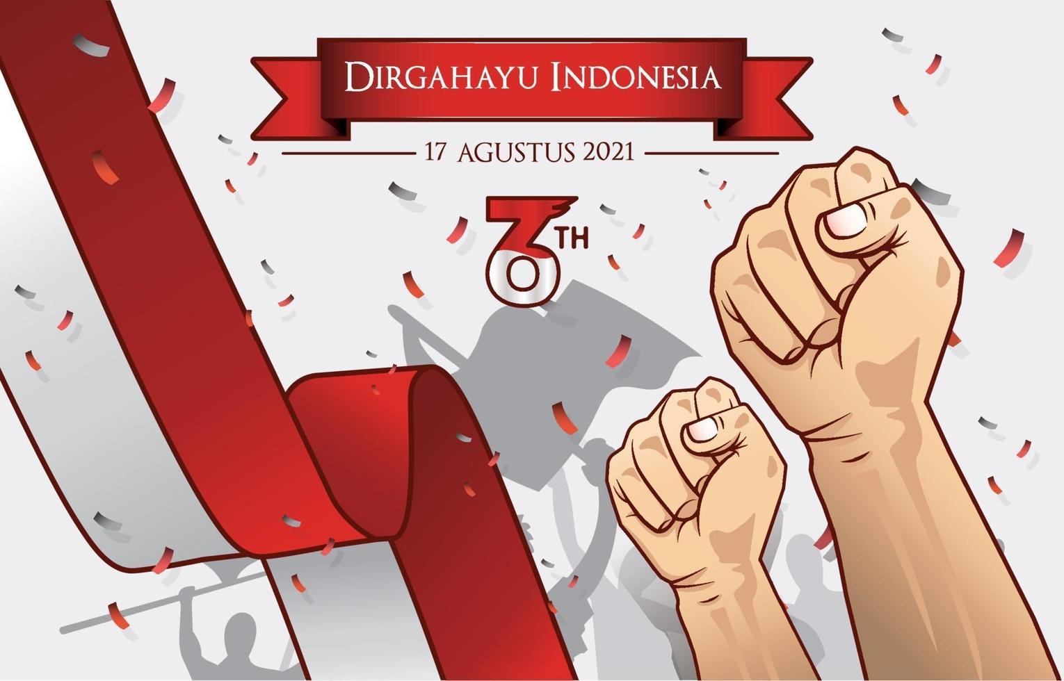 Indonesiens självständighetsdagen illustration vektor