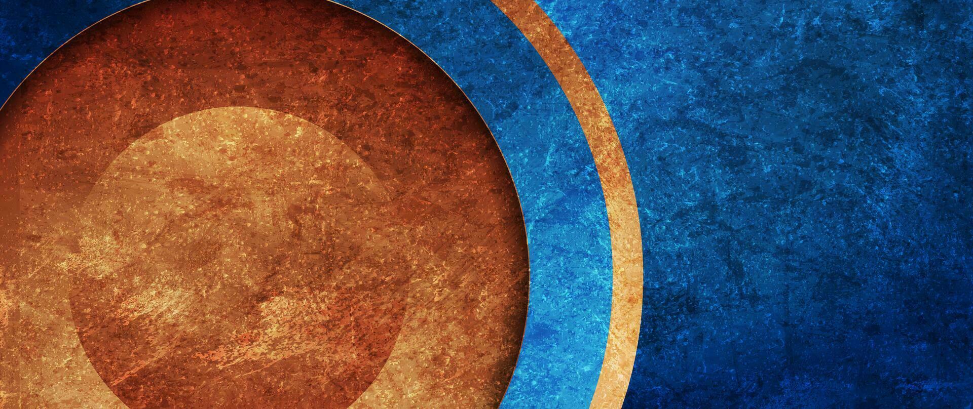 Blau und Orange geometrisch Material Grunge Hintergrund vektor