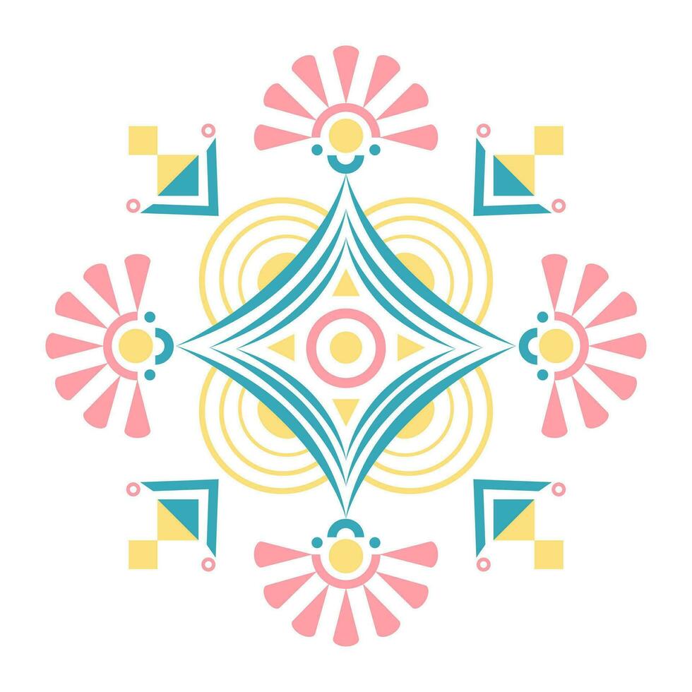 schön abstrakt geometrisch Mandala Design können Sein benutzt im Stoff Design zum Hintergrund, Vektor, Illustration, Tuch, Verpackung Papier, Mandala Stil vektor
