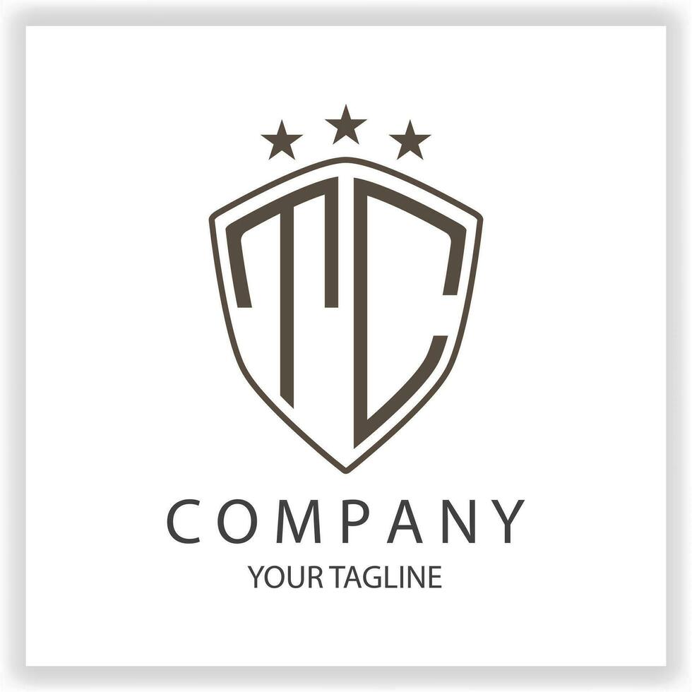 tc Logo Monogramm mit Schild gestalten isoliert schwarz Farben auf Gliederung Design Vorlage Prämie elegant Vorlage Vektor eps 10
