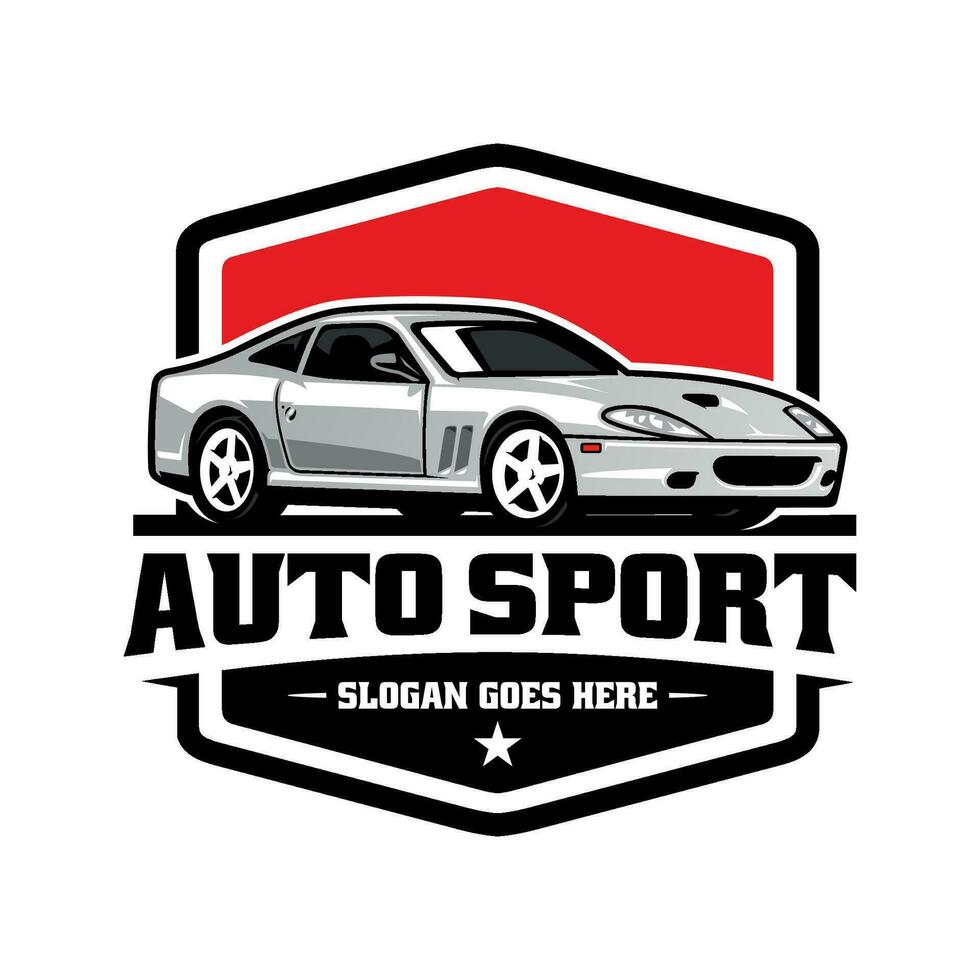 sport bil illustration logotyp vektor