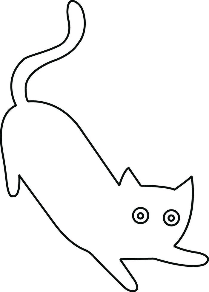 Katze Symbol im Linie modisch Stil. isoliert auf transparent Hintergrund. Katze Silhouette Zeichen Symbol. Handy, Mobiltelefon Konzept und Netz Design. Haus Tiere Symbol Logo Vektor Grafik